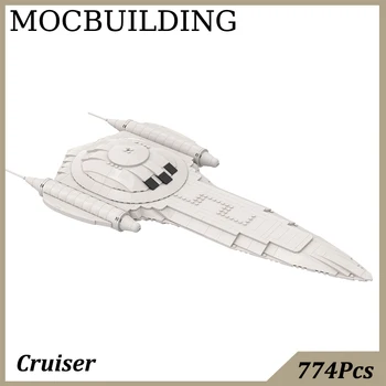 1/2 Minifigs Escala Cruiser Nave espacial do Modelo de MOC Bloco de Construção Tijolos Puzzle Brinquedos para Crianças, Presente de Aniversário