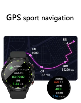 1.32 polegadas de Chamada Bluetooth Homens GPS Smart Watch IP68 Impermeável Esportes Fitness Tracker Homens Smartwatch Para IOS, Android 300mAh