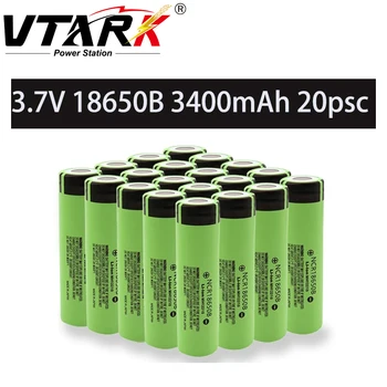 100% original 18650 bateria de 3,7 V ncr18650b de lítio 3400mah para 10A lanterna bateria e 20pcs bateria recarregável