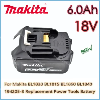 100% Original Makita 18V 5.0 Ah Recarregável Ferramentas de Potência da Bateria com LED de Substituição do Li-íon LXT BL1860B BL1860 BL1850