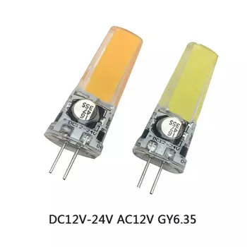 10PCS G4 GY6.35 Lâmpada LED COB LED Bulbo 5W DC da C.A. 12V 24V LED G4, Luz de 360 Ângulo de Feixe de Luz do Candelabro Substituir o Halogênio GY6.35 Lâmpadas