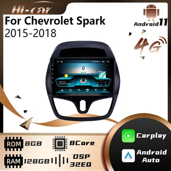 2 Din para Chevrolet Spark 2015-2018 auto-Rádio Android Carplay GPS de Navegação de Áudio Estéreo Autoradio Reprodutor Multimédia da Unidade principal