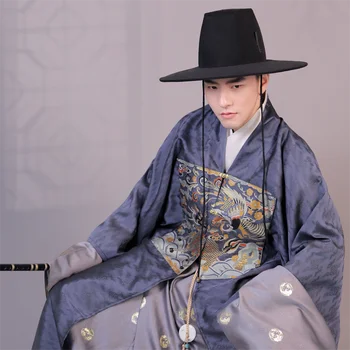 2023 antigos nobres homens retro hanfu zhijin de cetim hanfu manto chinês vintage com roupas tradicionais, feitas na dinastia ming hanfu terno