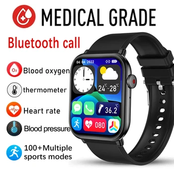 2023 Nova chamada Bluetooth Smart Watch Mens Saúde Física Relógios de Corpo das Mulheres de Temperatura Infravermelho Sangue Monitor de Oxigênio Smartwatch
