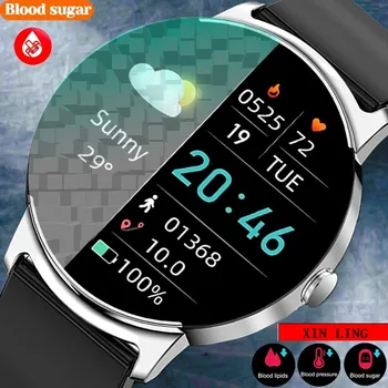 2023 Nova de Glicose no Sangue Smart watch Homens Pressão Arterial de Oxigênio no Sangue a Temperatura do Corpo da frequência Cardíaca de Fitness smartwatch ou xiaomi