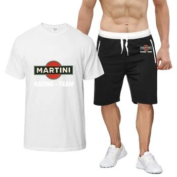 2023 Novo Martini Racing Impressão De Verão Mens HipHop Harajuku Estilo T-Shirt De Algodão De Alta Qualidade De Manga Curta, Shorts Terno De Roupas Esportivas