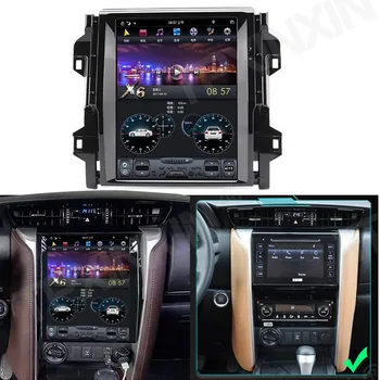 256G Para Toyota Fortuner/HILUX Revo 2015-2020 Android auto-Rádio Estéreo Autoradio Tesla Estilo Player de Multimídia GPS Navi Unidade