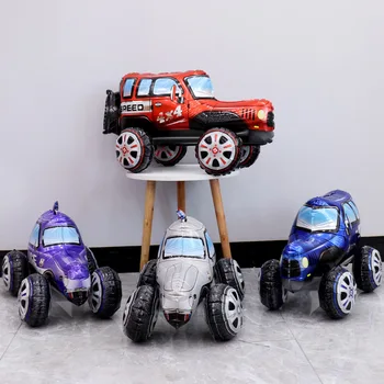 3D Estéreo do Carro de Alumínio do Filme do Balão Brinquedo infantil Presente de Aniversário, Festa de Estágio Foto de Casamento Adereços de Corrida de Decoração com balões