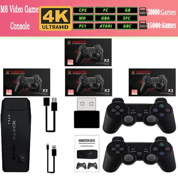 4pcs GD10 15000+ Jogos Para PS1/N64/DC 3D Jogo de Stick 4K HD Portátil Retrô Consola de jogos de Vídeo de 32G Controladores sem Fios