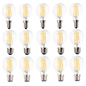 5x de Dimmable Vintage Retro de LED de SABUGO de Filamentos de Luz Edision Lâmpadas G45 E27 4W E14 B22 220V Branco Quente 2800K Lâmpadas Para Casa Barra de Decoração