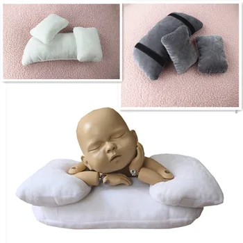 A Foto do bebê Atirar Posando de Almofadas 3pcs/set Recém-nascido Adereços Foto Gancho & Laço Removível Travesseiros