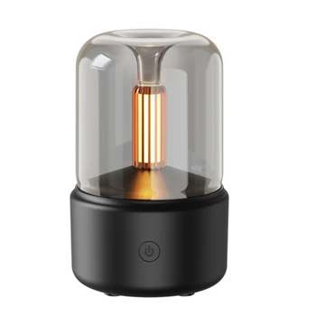 A luz de velas, Difusor de Aroma Portátil 120Ml Ar Umidificador de vapor Frio Maker Nebulizador 8-12 Horas da Noite do DIODO emissor de Luz