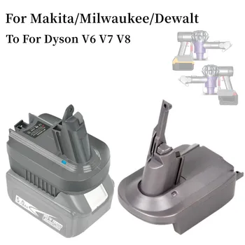 Adaptador de bateria Para Makita/Dewalt/Milwaukee 18V Bateria de Lítio Converter Para Dyson V6 V7 V8 Bateria Aspirador ferramenta de Uso