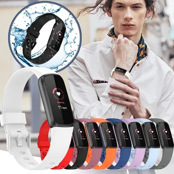 Adequado Compitable Para Fitbit Luxe Inteligente Relógio de Pulseira de Silicone Esporte Relógio de Pulseira de 220mm Moda Acessórios de Reposição