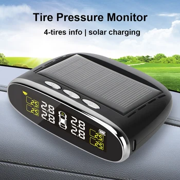 Alerta de temperatura do Carro a Pressão dos Pneus Monitor de Alarme Sistema de Energia Solar TPMS
