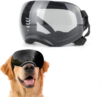 AMOBOX Cão, Óculos de Médio-Grande, Raça Proteção UV Cão Óculos à prova de Vento Snowproof Destacável Lente Cão de Proteção para os Olhos