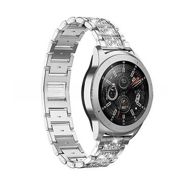 Aplicável, A HUAWEI ASSISTIR 20mm 22mm de Moda Inteligente Relógio Com Várias Cores de Diamantes incrustados Cinta de Aço Inoxidável