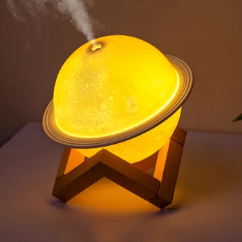 Aromaterapia Umidificadores com Luz LED 3D Lua de Água Difusor de Hidratar a Pele, Aliviar a Fadiga para Home Office Yoga Ginásio de Suprimentos