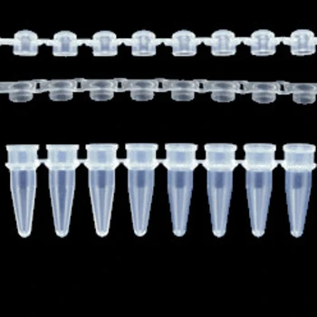 Axygen de 0,2 ml de PCR de parede fina de 8-linha do tubo+plano/tambor tampa de PCR-0208-FCP-C PCR-0208-CP-C