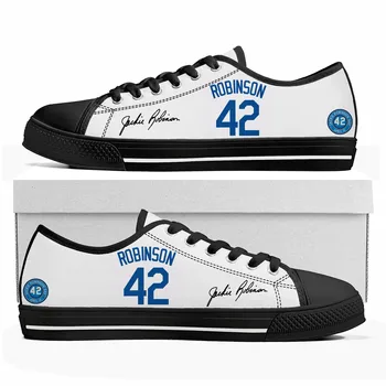 Baseball jackie robinson N.º 42 Top Baixa Tênis Mens Womens Adolescente Tela é de Elevada Qualidade Sapatilha Casual Shoes Sapato Personalizado