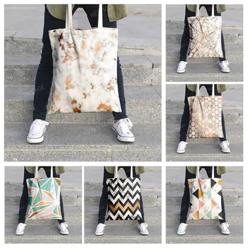 Bolsa de viagem sacolas para as mulheres Marmoreio organizador Shopper saco de lona, saco Cosmético para a composição de Armazenamento Shopper bag 30x40