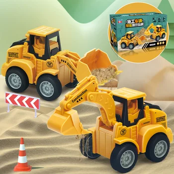 brinquedo infantil de engenharia de veículos, escavadeiras, ganchos, guindastes, e empurre para trás inércia praia de areia tratores