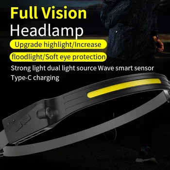 Cabeça De Lâmpada De Cabeça, Sensor De Movimento Farol Lanterna Para Ajustável De Camping, Caminhadas Ao Ar Livre Impermeável Execução,
