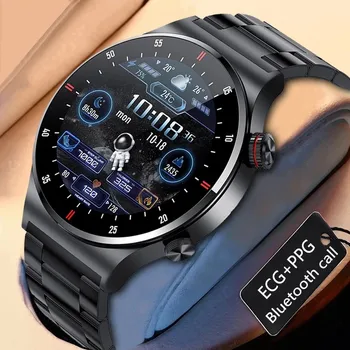 Chamada Bluetooth Smart Watch Homens Esporte Tela Pulseira Impermeável Personalizado Cara de Relógio NFC Mens Smartwatch para OPPO Realme GT Neo 3