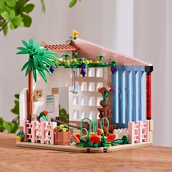 Cidade Street View, Casa de Arquitectura Loja de Varejo Restaurante Villa mini Bloco de Construção Moc Brinquedos Educativos Para Crianças de Presente