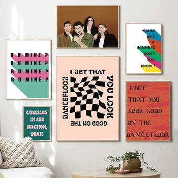 Colorido letras Cartaz e Imprime Arctic Monkeys Sou Álbum de Música de Tipografia, Arte de Parede Tela de Pintura, Decoração Imagem para o Teen