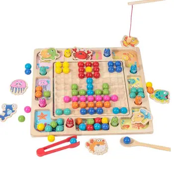 Crianças Brinquedos Montessori Brinquedos De Madeira Mãos De Formação Do Cérebro Contas Clipe Tabuleiro De Quebra-Cabeça Jogo De Matemática Bebê Cedo Brinquedos Educativos Para Crianças