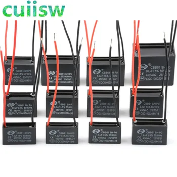 Cuiisw CBB61 de partida capacitância CA 450V Executar Capacitor de 1UF 1.2 UF de 1,5 UF 2UF 2.5 UF 3UF 3.5 UF 4UF
