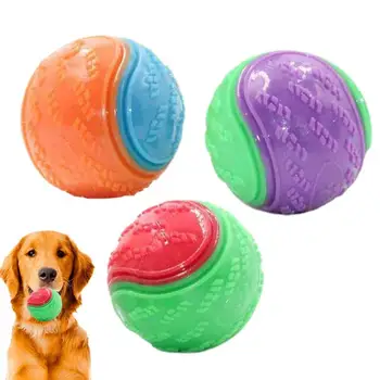 Cães Brinquedos Interativos Bolas De Borracha Forte, Durável Bouncy Mastigar Bola Para Cão De Estimação Limpeza Dos Dentes Mordida Resistência Squeaky Animal Abastecimento