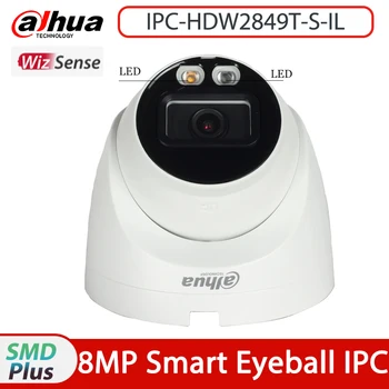 Dahua IPC-HDW2849T-S-IL de 8MP H. 265 Smart Dual de Luz da cor Completa Fixo focal globo Ocular Cúpula WizSense Câmera de Rede Construído em Mic IP67