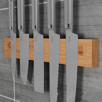 De madeira Faca de Suporte Magnético de porta-Faca de Parede Rack de Armazenamento Casa Ímã Multi-propósito utensílios de Cozinha Acessórios
