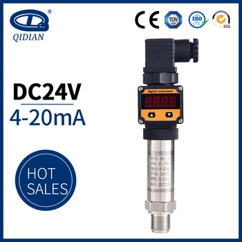 Display de LED Transmissor de Pressão 4-20ma Água de Aço Inoxidável de Óleo Combustível Gás de Ar Transdutor Sensor QDX50
