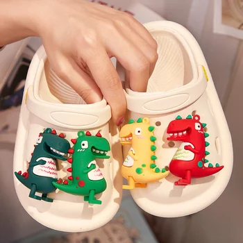 Diy Cartoon Encantos para o Crocs Coloridos Dinossauro Croc Encantos Pack de Moda Croc Acessórios de Decoração para Unisexkids Presente