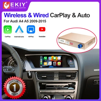 EKIY sem Fio Apple CarPlay Interface Para Audi A4, A5, Q5 2009 A 2015 Com o Link de Espelho Android Auto AirPlay Carro Desempenhar Funções