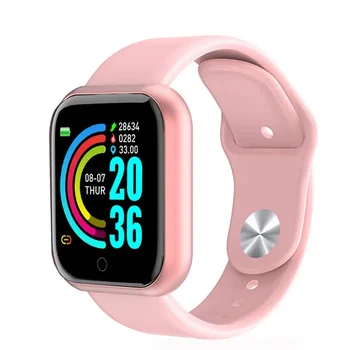 Esporte Smart Relógios para Homem, Mulher-Presente Digital do Smartwatch de Fitness Tracker relógio de pulso Pulseira de Pressão Arterial Android ios Y68