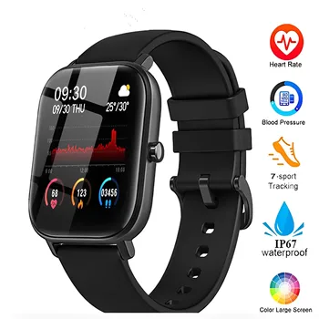 Esporte Smart Watch P8 Ecrã Táctil de Fitness Tracker Monitor de frequência Cardíaca IP67 Impermeável Relógio Inteligente Homens Mulheres Inteligentes Banda