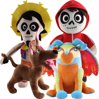 Filme COCO Pixar Brinquedos de Pelúcia de 30cm Miguel Hector Dante Cão Morte Pepita Recheado de Brinquedos de Pelúcia Brinquedo de Boneca para Crianças Presentes
