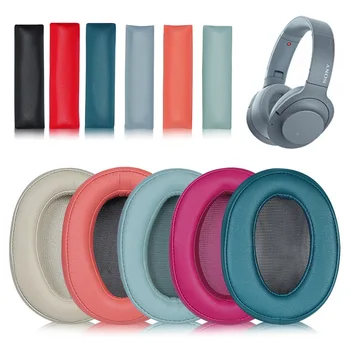 Fone de ouvido HeadBeam Tampa Protecções de Fone de ouvido Almofada Para Sony MDR-100ABN Fone de Toque Macio Proteína de Couro, Espuma, Esponja de Ouvido