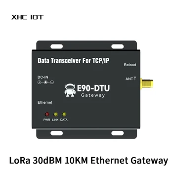 Gateway Ethernet LoRa 433MHz 30dBm 10km XHCIOT E90-DTU(400SL30-ETH)-V2.0 DICIONÁRIO de TCP UDP DC 8V~28 RSSI SMA-K Transceptor Gateway