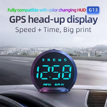 GPS G13 Head Up Display Para Carro Todas as Velocímetro Digital HUD Plug and Play Fonte Grande Auto Acessórios Eletrônicos de Velocidade