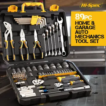Hi-spec reparação de carros conjunto de ferramentas caixa Multifunções, kit de ferramentas para a home do motor e diy mão conjunto de kit de Chaves soquete conjunto