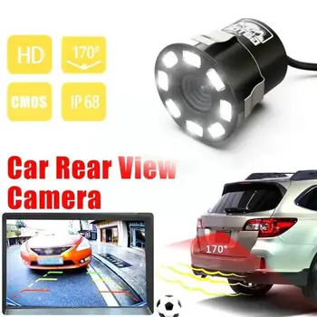 Hippcron Carro Câmera de Visão Traseira 4 LED Night Vision Carro Automático Monitor HD de marcha à ré Estacionamento de Backup Grau de Imagem de Vídeo 170 Monito U4I4