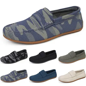 Homens Não-Couro Casual Sapatos De Verão De Condução Sapatos Exterior Homens Loafer Sapatilha De Laço Respirável Sapato Mocassim Plus Size, 39-48