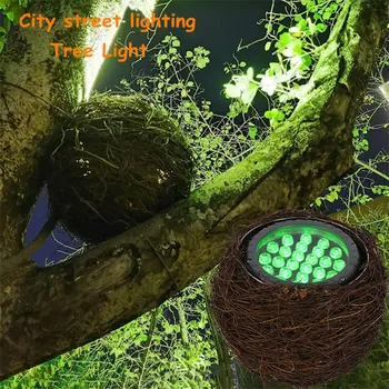 Iluminação Luzes da Árvore de Jardim, Iluminação Exterior, Decoração de Simulação Gaiola Lâmpada de Vime Ninho de Pássaro Lâmpada 36w 48w 54w 220v 24v