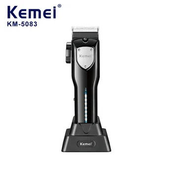 Kemei KM-5083 da Tosquiadeira de Cabelo Recarregável Homens Aparador de Barba do Barbeiro Profissional de Cabelo Elétrico, Clipper Cabeça de Cabelo, Máquina de Corte