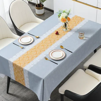 Lavável, resistente a óleo, impermeável mesa de jantar tapete, móvel de TELEVISÃO, PVC, secretária, forma retangular